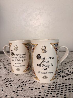 🪿✨ Royal Tara Bone China Mug Set – Scottish Words of Wisdom (2) ✨🪿